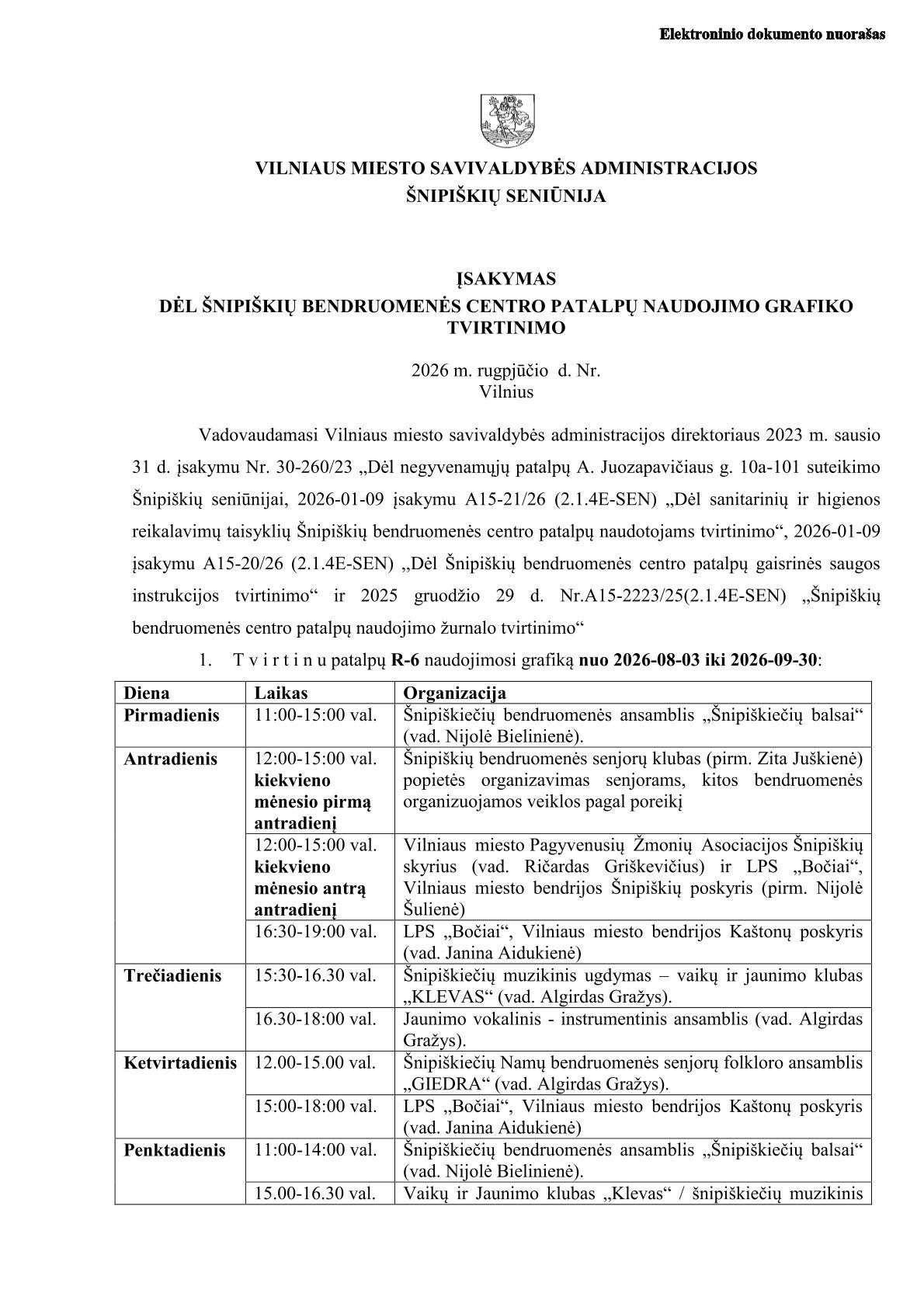 Patalpos Bendruomenes Rugpjūtis 1