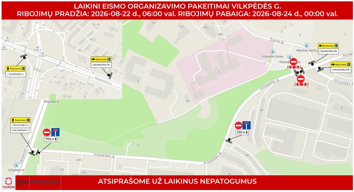 Eismo Ribojimų Vilkpėdės G. Schema