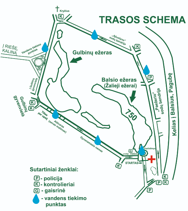 Bėgimo Aplink Žaliuosius Ežerus Trasa