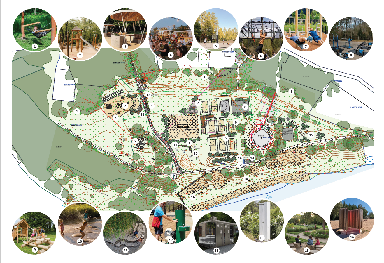 Valakampių I Ojo Paplūdimio Atnaujinimo Koncepcijos Schema. Vilniaus Vystymo Kompanijos Schema