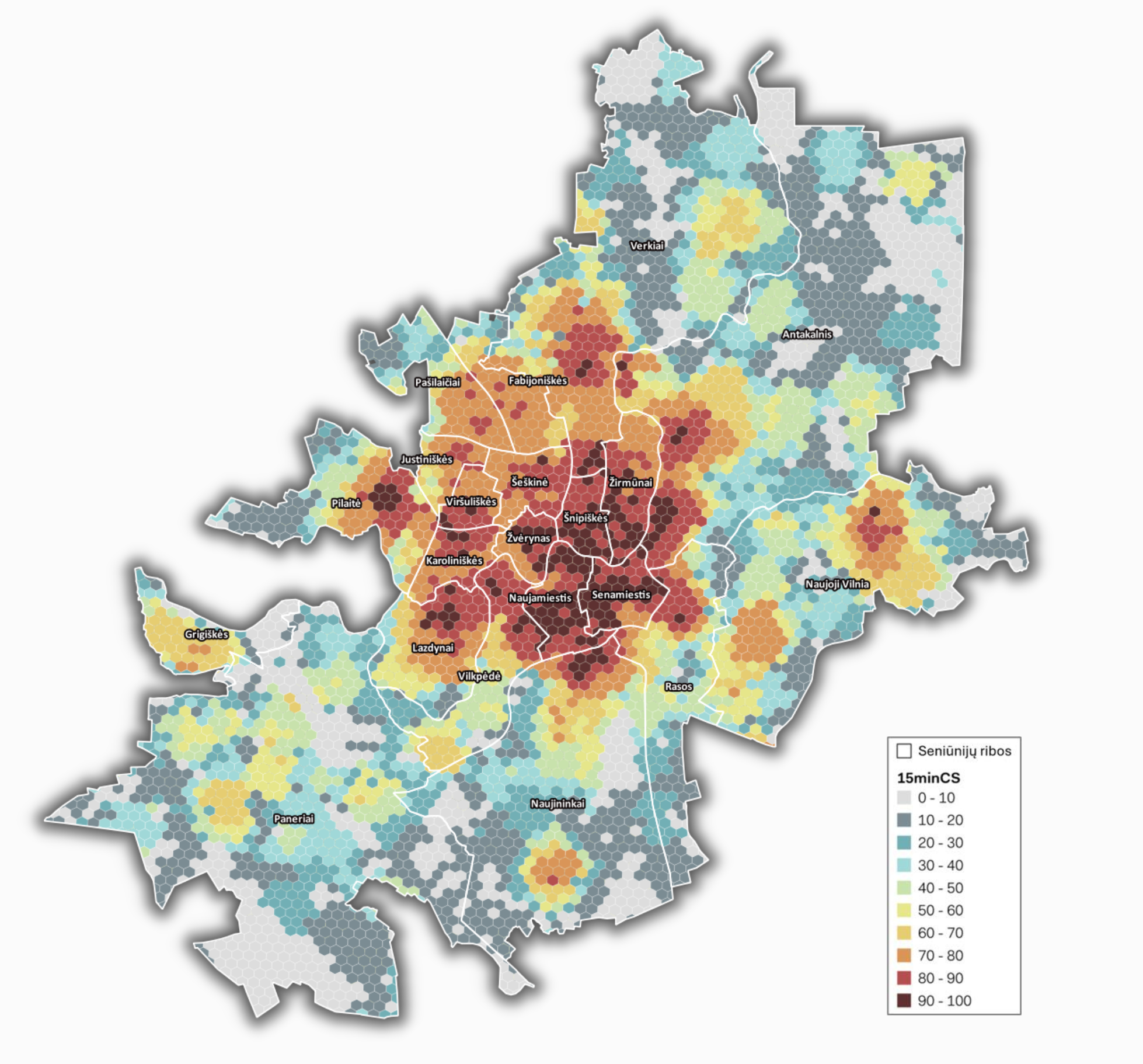 Paslaugų Prieinamumo Vilniuje Žemėlapis