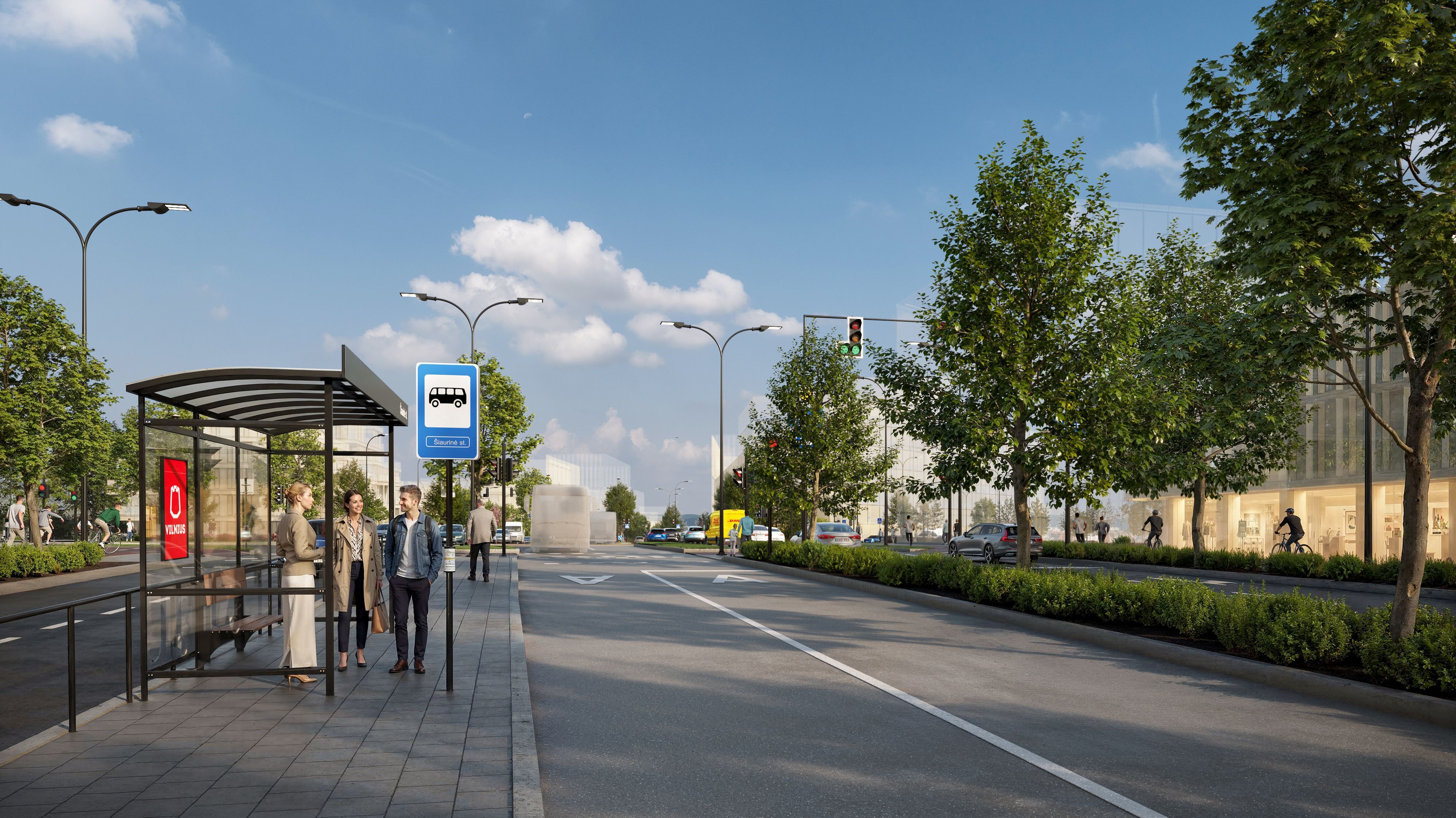 Šiaurinės Gatvės Stotelės Vizualizacija