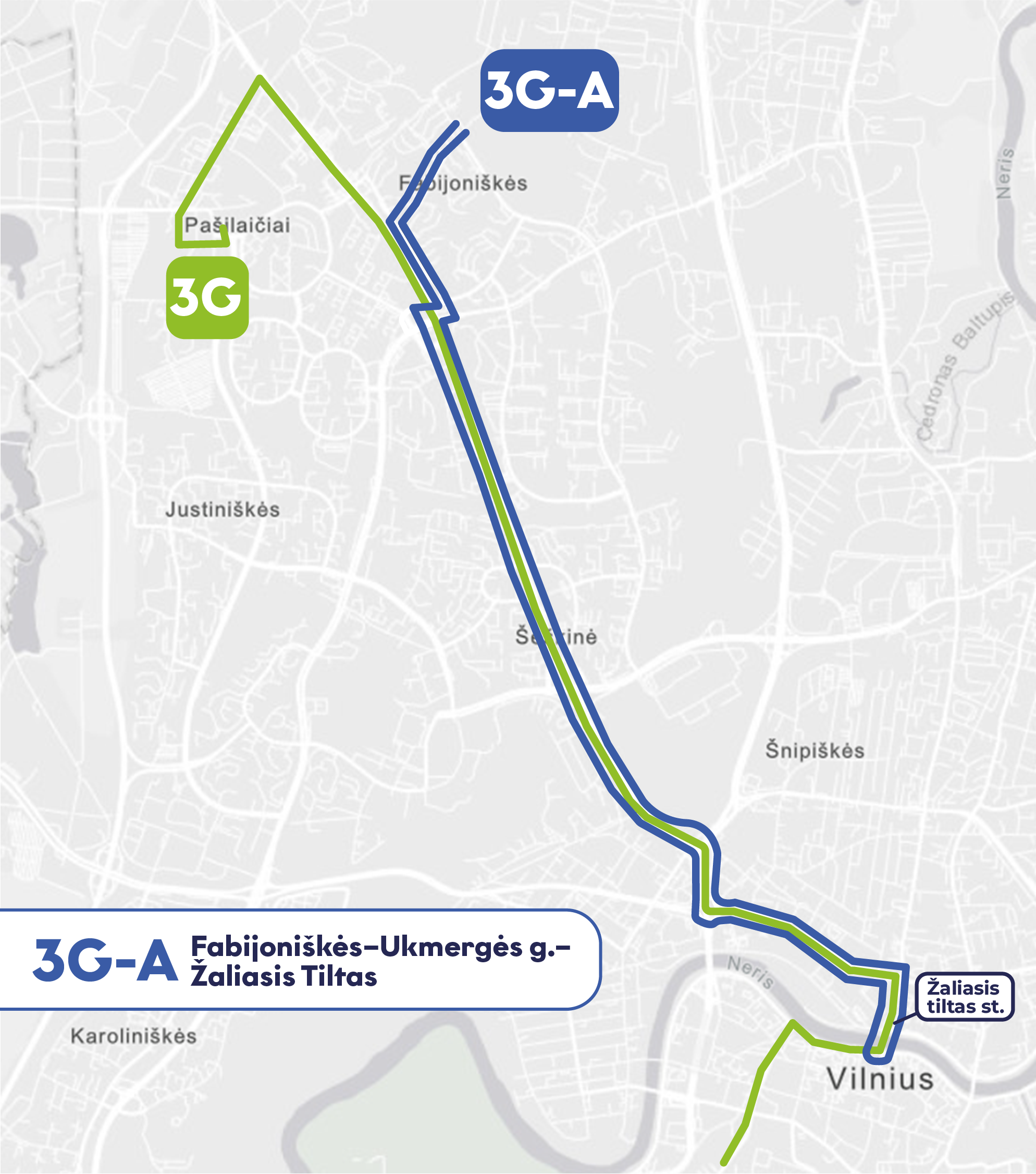3 G a Maršrutas Žemėlapis