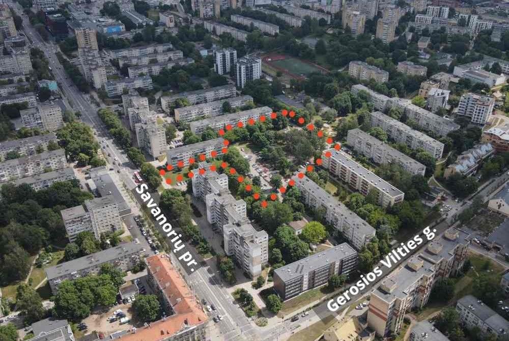 Vilkpėdės Skvero Teritorija